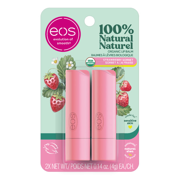 Bálsamo Labial Sorbete de Frutilla 2 x 4 g EOS