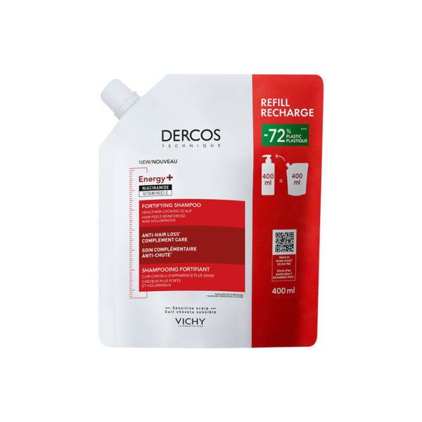 Shampoo Dercos Energy+ Fortificante Repuesto 400 ml Vichy