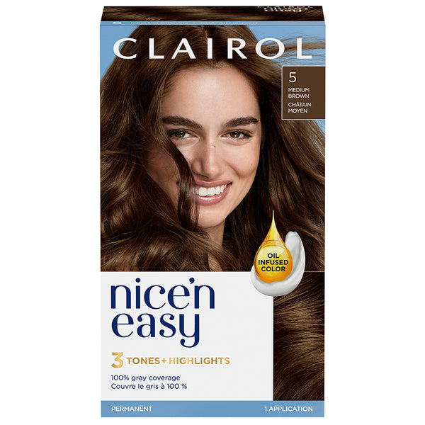 Tinte para Cabello Castaño Medio 5 CLAIROL NICE & EASY