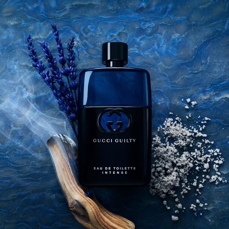 Set Gucci Guilty Pour Homme Eau de Toilette Intense – Trío de Lujo (Perfume + Desodorante + Gel de Ducha)