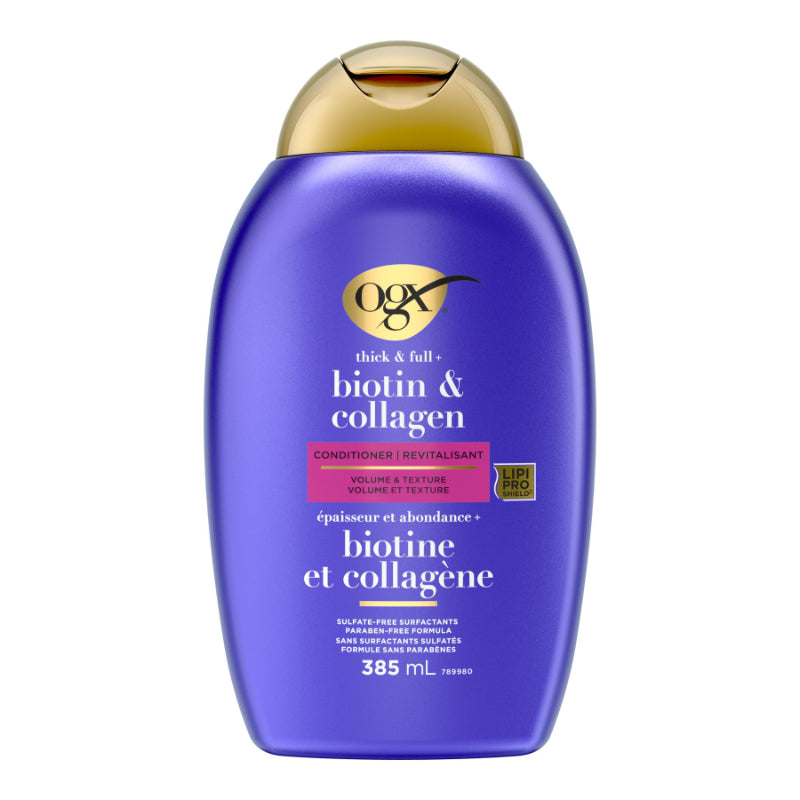 Acondicionador Extra Fuerte Volume + Biotin & Colágeno 385 ml OGX