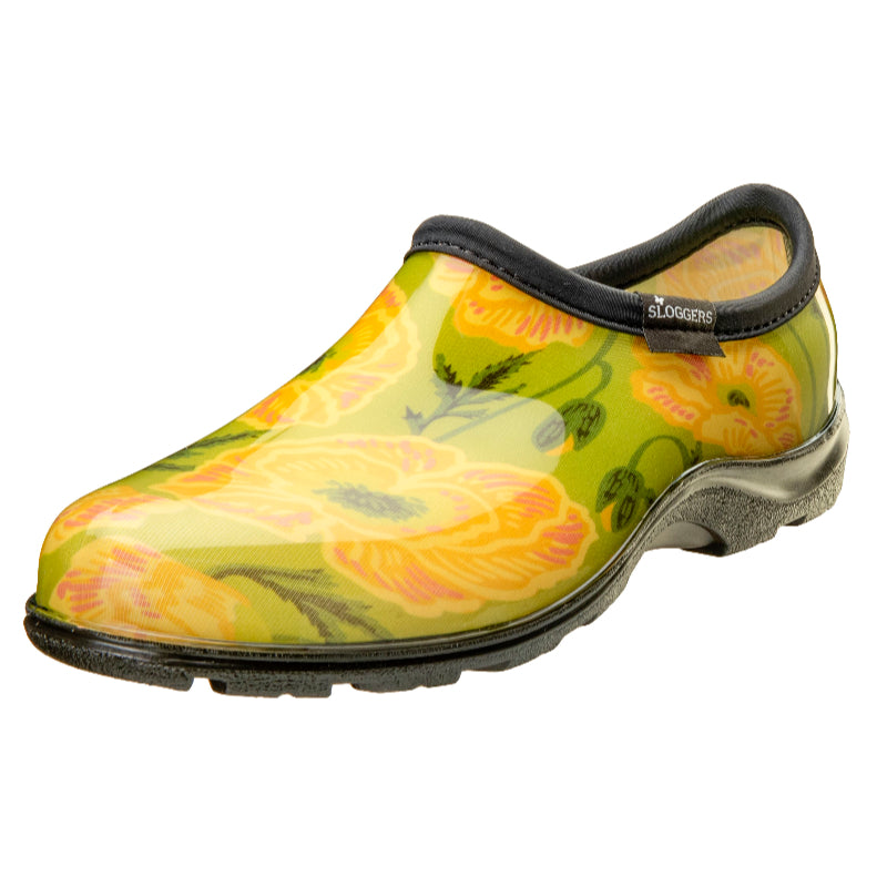 Zapato de Jardinería Mujer Amapolas Verde Claro Talla 6-10 Sloggers