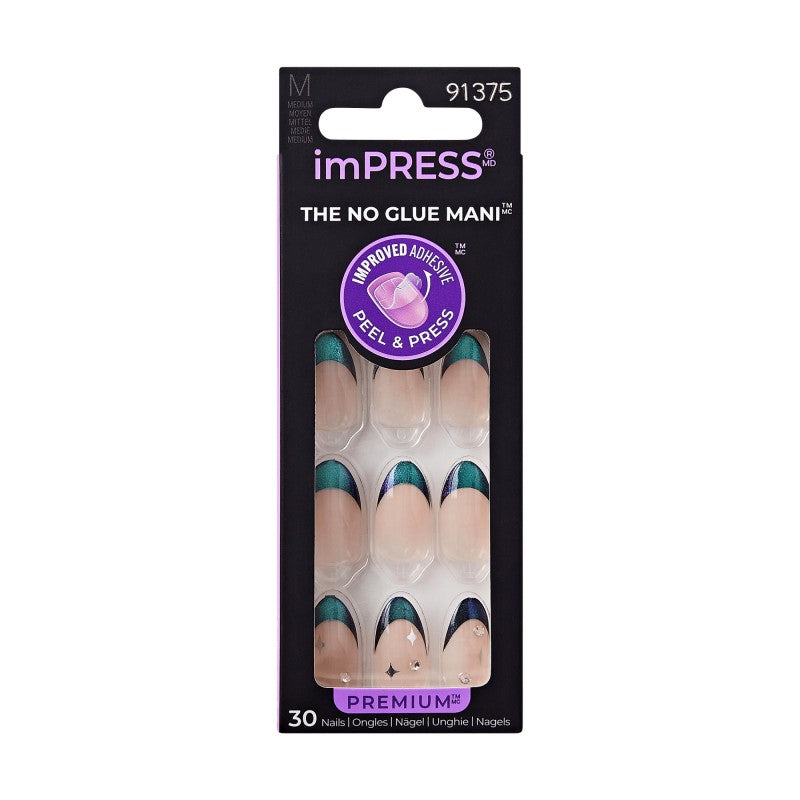 Esmalte ImPRESS Press-on Manicure Premium Kiss Beauty Nails & Lashes