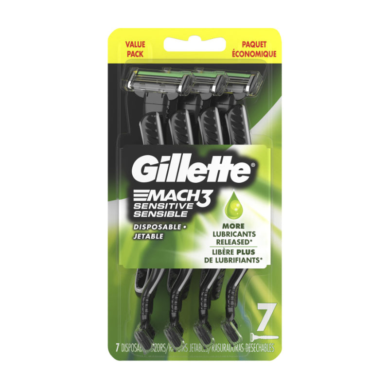 Afeitadora Desechable Piel Sensible 7 Unidades GILLETTE MACH 3