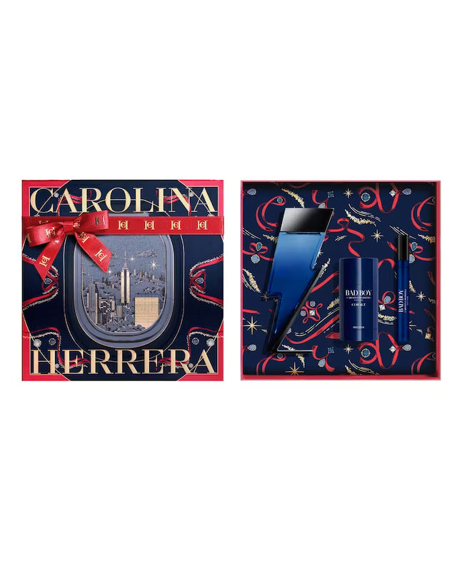 Set Carolina Herrera Bad Boy Cobalt Eau de Parfum (Perfume 100ml + Formato Viaje 10ml + Desodorante en Barra)