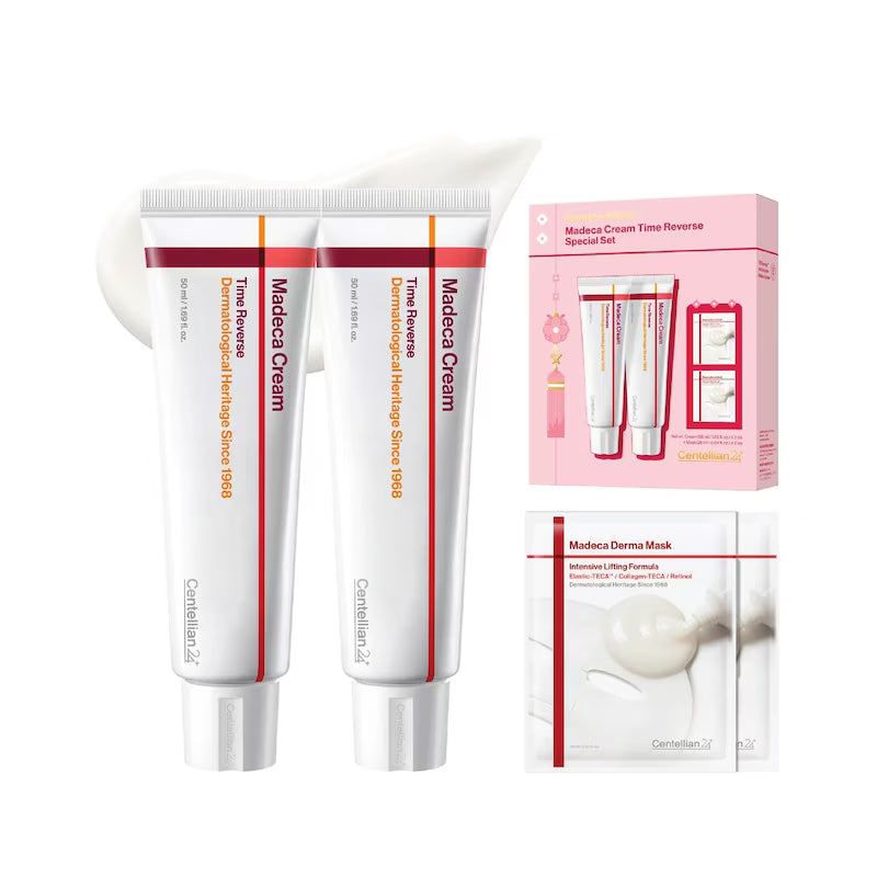 Set Centellian 24 Madeca Cream Time Reverse Signature Edition – Tratamiento Antiedad Completo (2 Cremas 50ml + 2 Mascarillas 25ml)