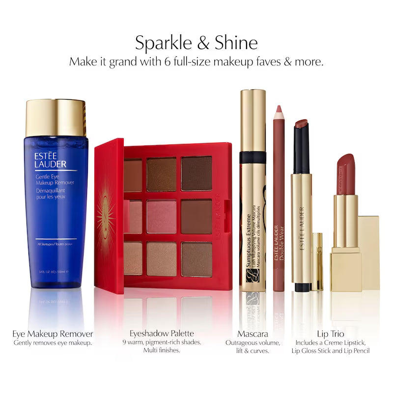 Set Estée Lauder Holiday Blockbuster – Maletín de Lujo con 9 Productos Tamaño Completo (Incluye Suero Advanced Night Repair)