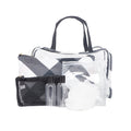 Set de Neceseres Transparente Negro y Gris 7 Piezas Conair