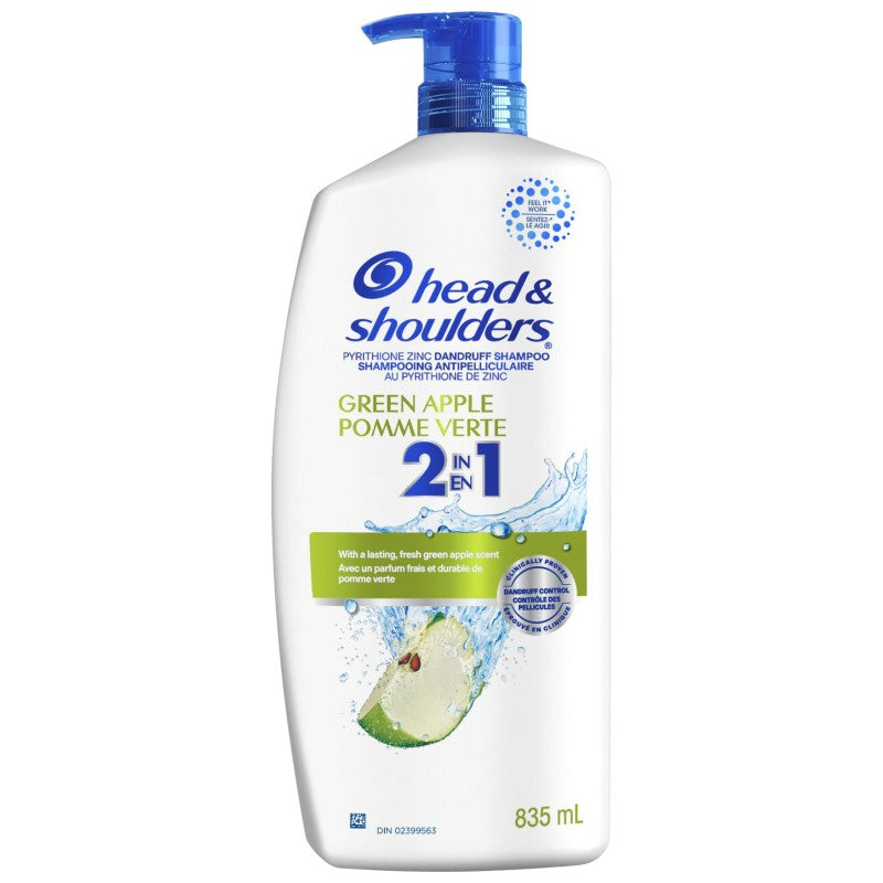 Shampoo y Acondicionador 2 en 1 Manzana Verde 835 ml Head & Shoulders