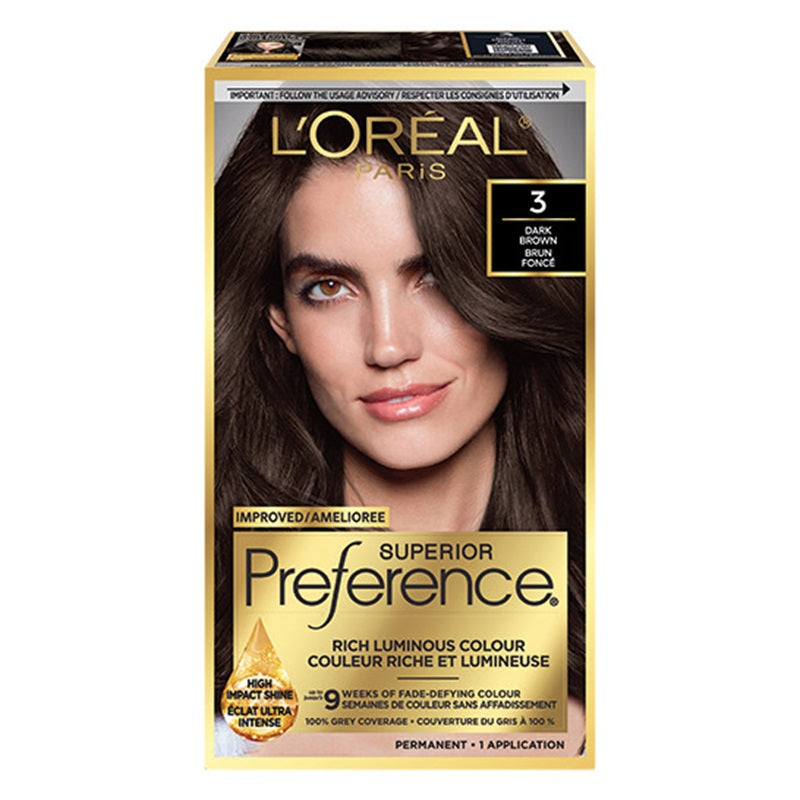 Tinte para el Cabello Superior Preference Castaño Oscuro 3 L'Oréal