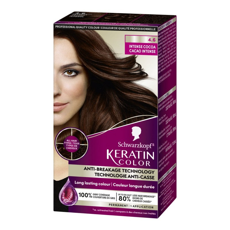 Tinte Permanente para Cabello Cacao Intenso 4.6 KERATIN COLOR