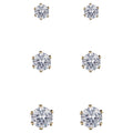Set de Aros de Cristal 3 Pares ANNE KLEIN