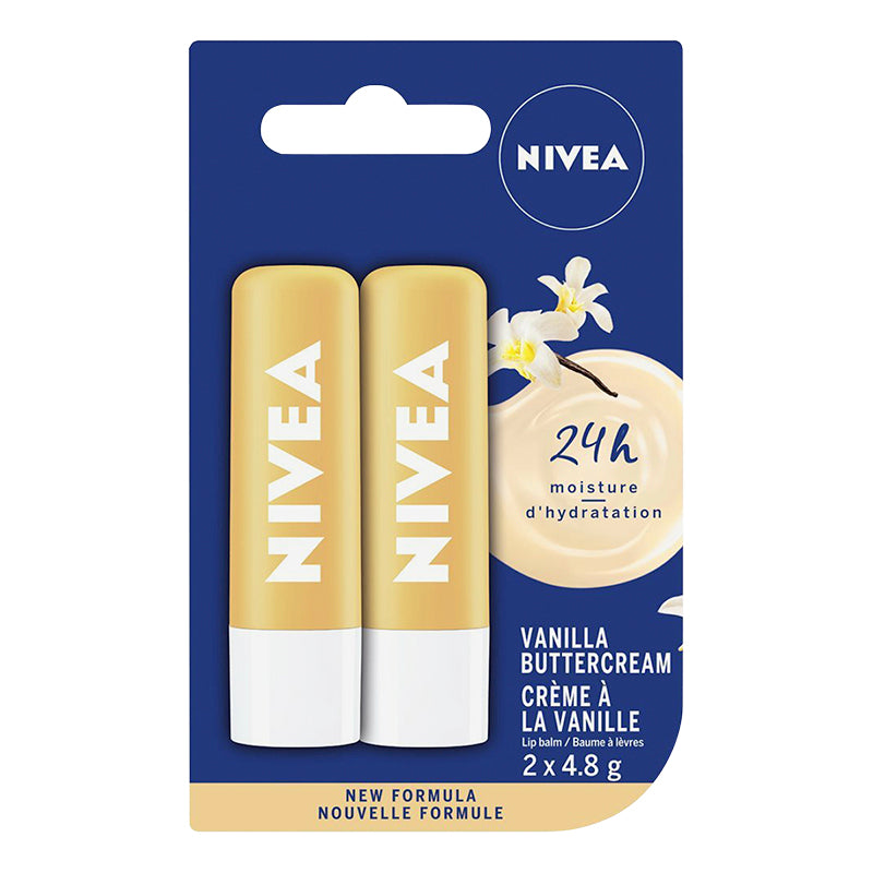 Bálsamo Labial Vainilla y Crema 2 x 4,8 g Nivea