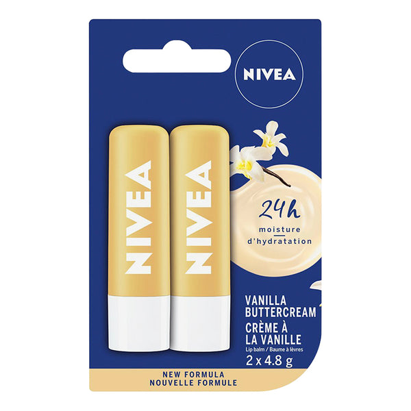 Bálsamo Labial Vainilla y Crema 2 x 4,8 g Nivea