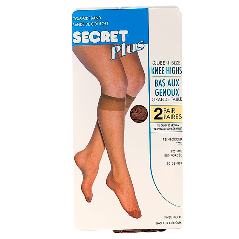 Medias hasta la Rodilla Punta Reforzada Talla Grande Secret Hosiery