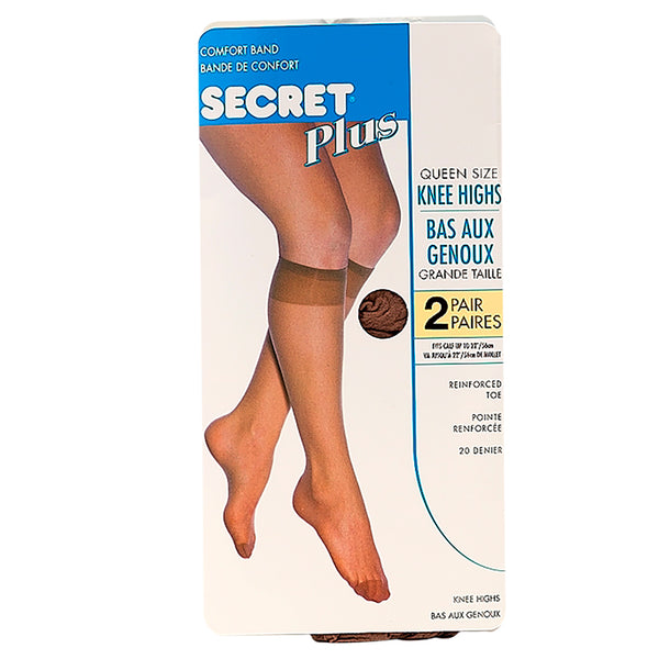 Medias hasta la Rodilla Punta Reforzada Talla Grande Secret Hosiery