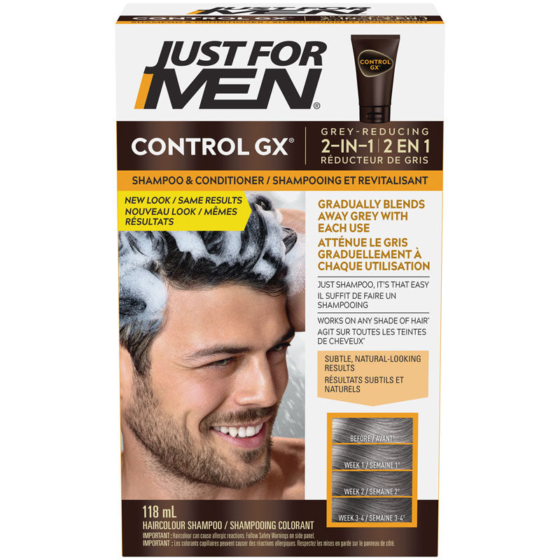Shampoo Just para Hombre Control GX Color 118 ml Controlgx