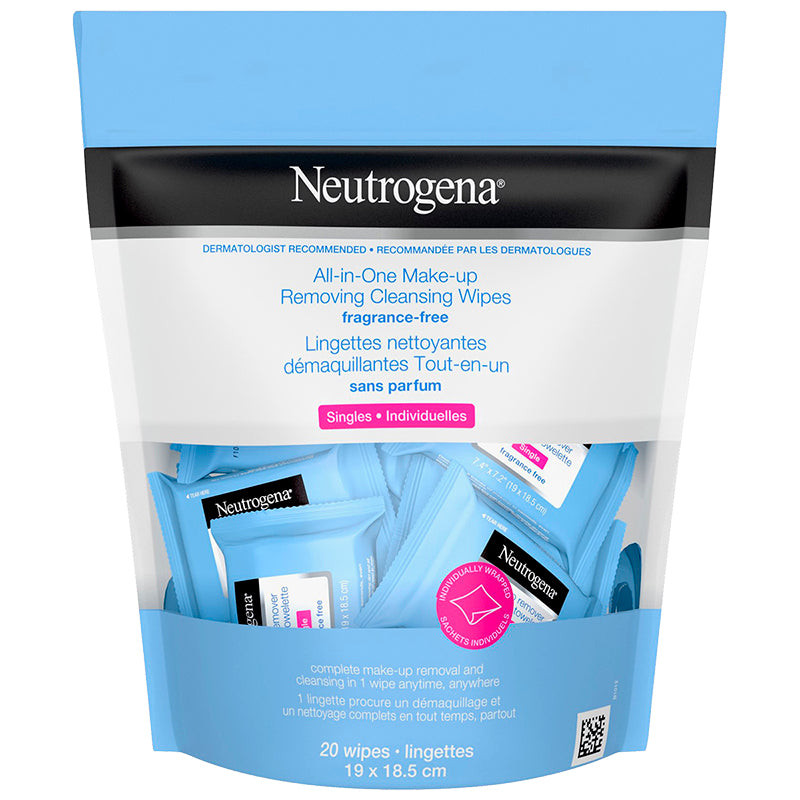 Toallitas Desmaquillantes Individuales 20 unidades Neutrogena