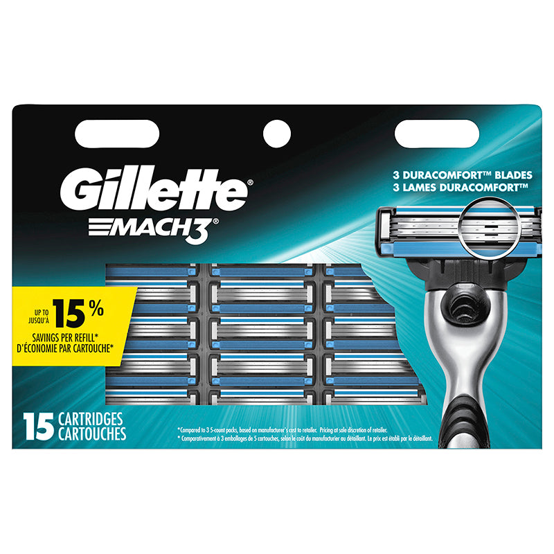 Cartuchos de Repuesto Mach3 15 Unidades GILLETTE MACH 3