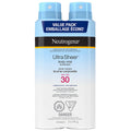 Protector Solar en Bruma Ultra Sheer SPF 30 2 x 141 g Neutrogena