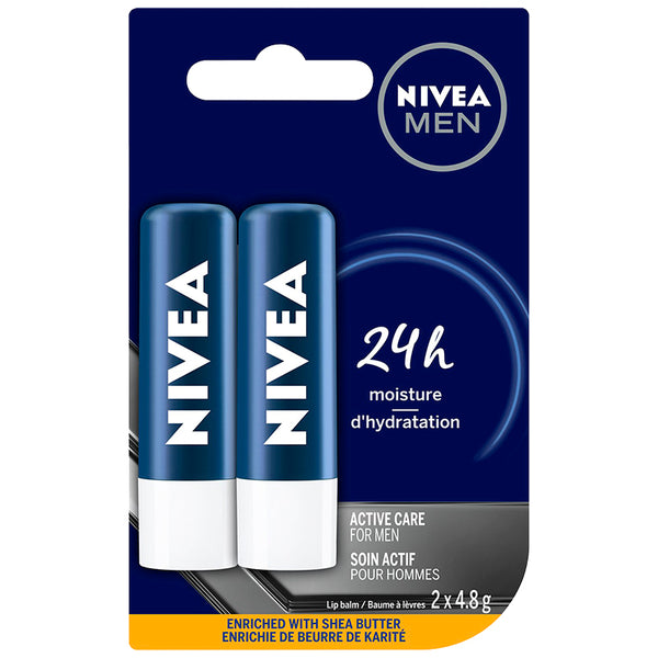 Bálsamo Labial Men Active 2 x 4,8 g Nivea