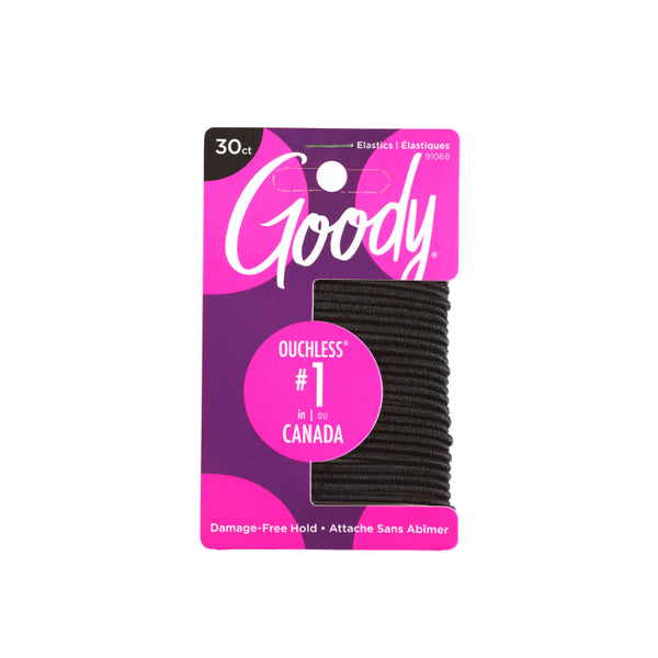 Elásticos para el Pelo Ouchless Negro Grande 30 un GOODY