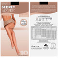 Pantimedias Ultra Transparentes con Faja SECRET ALL NUDE