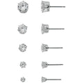Set de Aros Circonita Plateado 5 Pares PRIMAVERA JEWELLERY