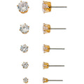 Set de Aros Circonita Dorado 5 Pares PRIMAVERA JEWELLERY