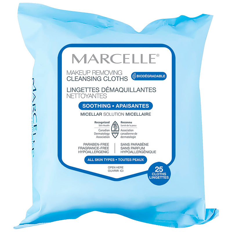 Toallitas Desmaquillantes Calmantes 25 unidades Marcelle