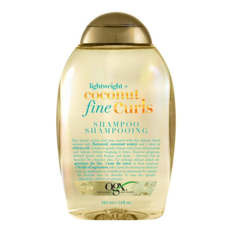 Shampoo Ligero + Coco Fine Rizos 385 ml OGX