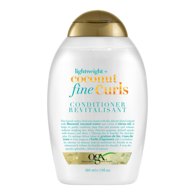 Acondicionador Ligero + Coco Fine Rizos 385 ml OGX