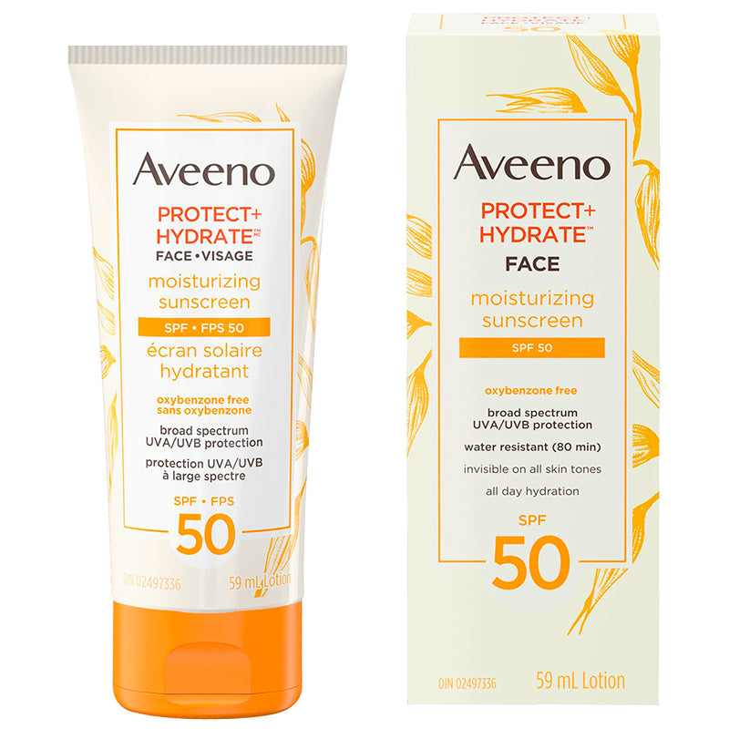 Protector Solar Facial Protect + Hydrate Face Humectante Aveeno