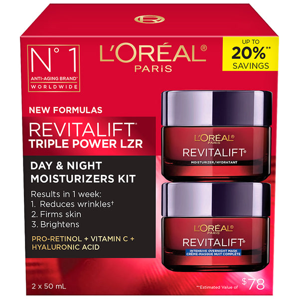 Set Cremas Hidratantes Revitalift Triple Power LZR 2 Piezas L'Oreal