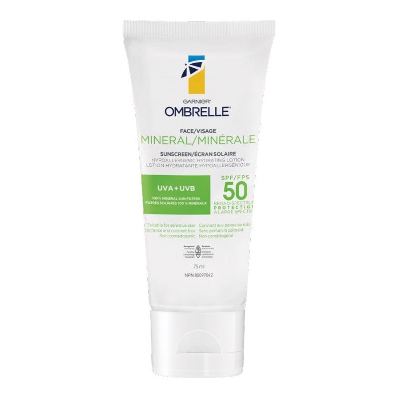 Protector Solar Garnier Minerales Loción Facial - SPF 75 ml Ombrelle