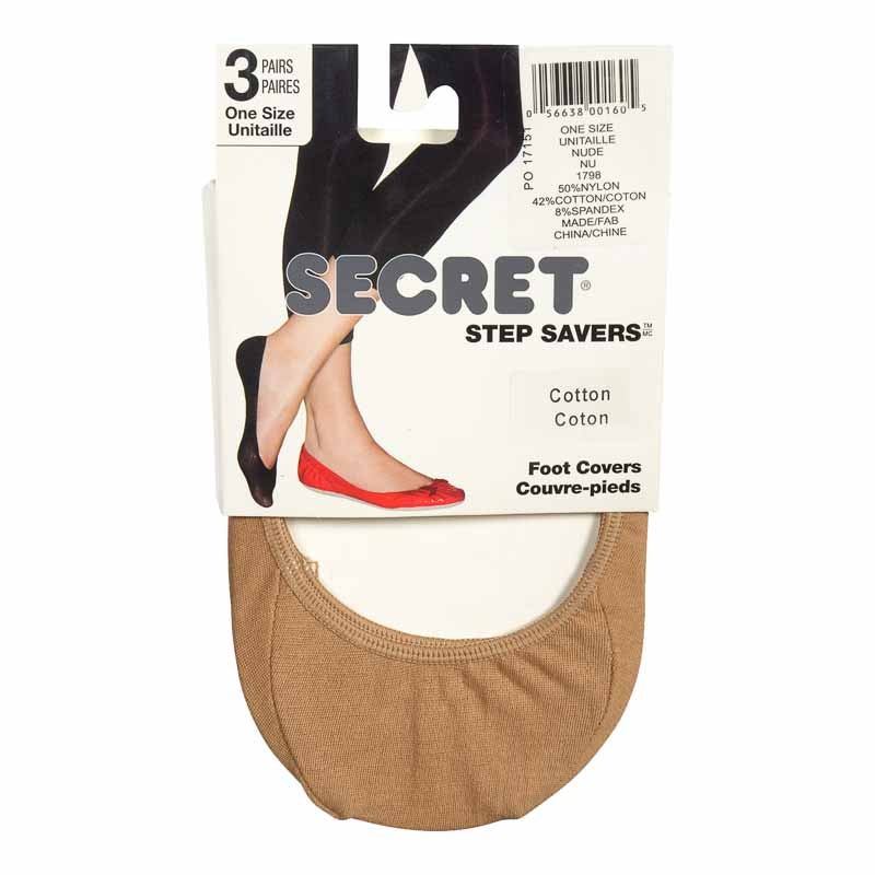 Calcetines Invisibles de Algodón Nude 3 Pares SECRET STEP SAVERS