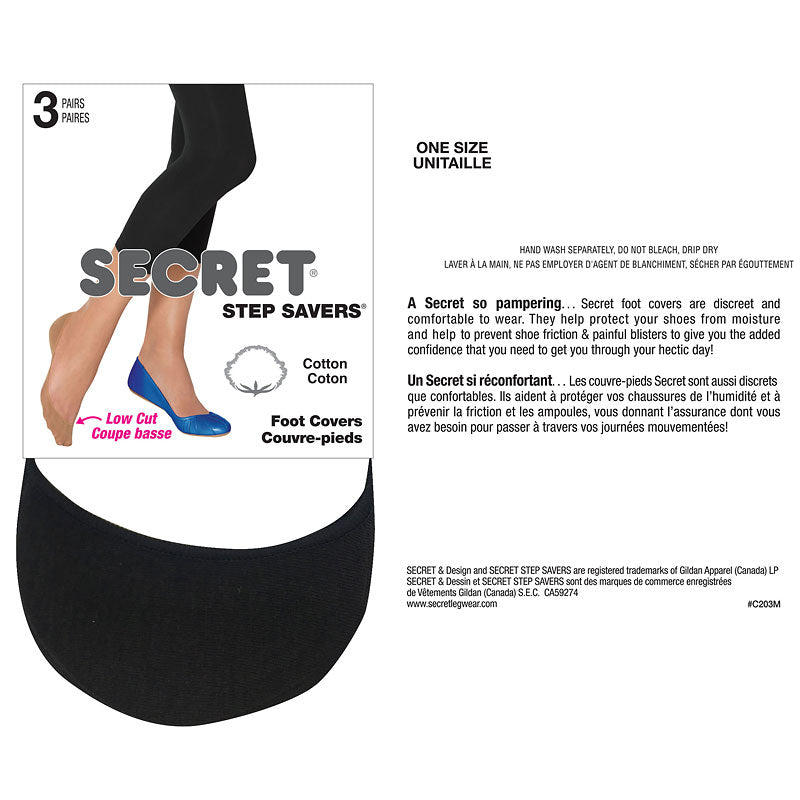 Calcetines Invisibles de Algodón Talla Única 3 pares SECRET HOSIERY