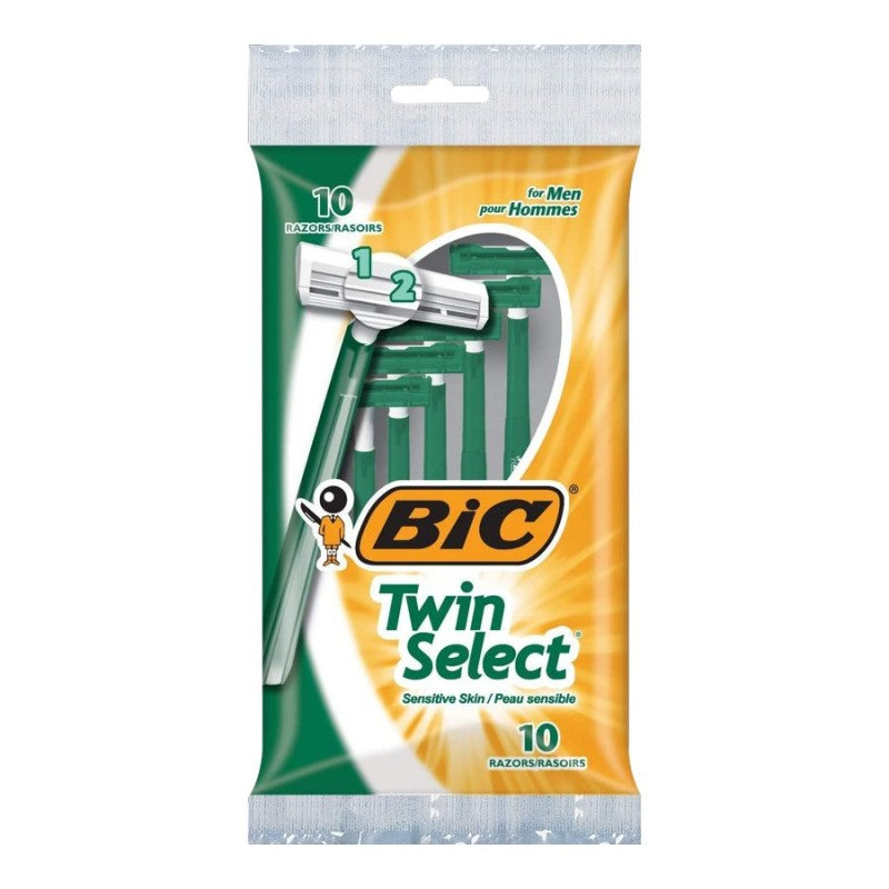 Afeitadoras Desechables Twin Select Verde 10 un. BIC