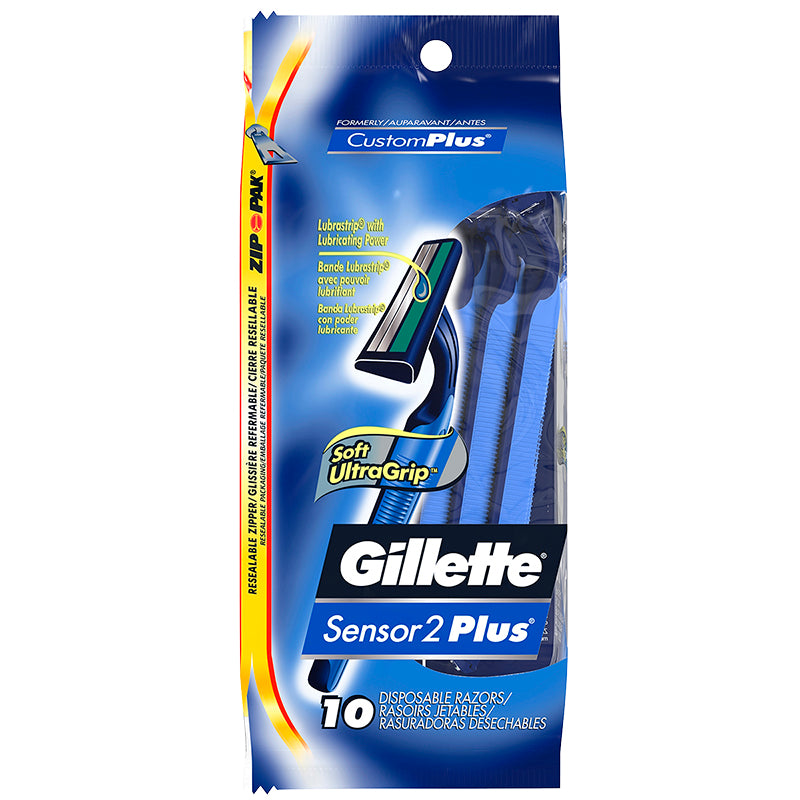 Afeitadoras Desechables Sensor2 Plus 10 Unidades GILLETTE SENSOR 2
