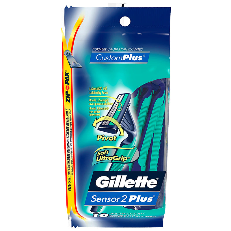 Máquinas de Afeitar Sensor2 Plus Hombre 10 un. GILLETTE SENSOR