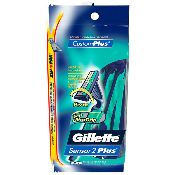 Máquinas de Afeitar Sensor2 Plus Hombre 10 un. GILLETTE SENSOR