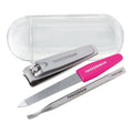 Esmalte Mini Manicure Set - Acero Inoxidable - 3 Piece Tweezerman