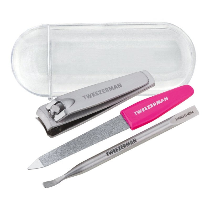 Esmalte Mini Manicure Set - Acero Inoxidable - 3 Piece Tweezerman