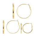 Aros Argolla Trío de Tamaños Tono Dorado PRIMAVERA JEWELLERY
