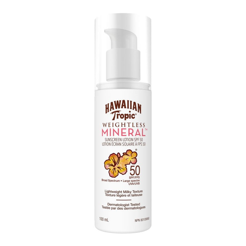 Protector Solar Weightless Minerales Loción 100 ml Hawaiian Tropic