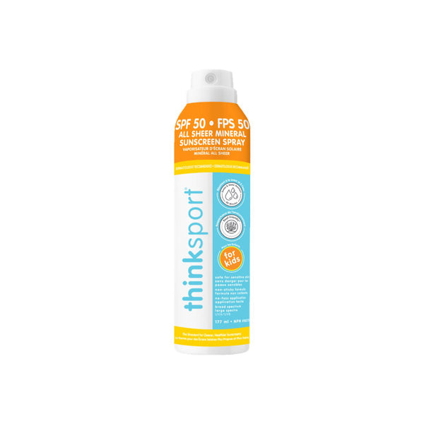 Protector Solar Mineral en Spray Niños SPF 50 177 ml Thinksport