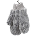 Guantes de Piel Sintética Bicolor Gris Di Firenze