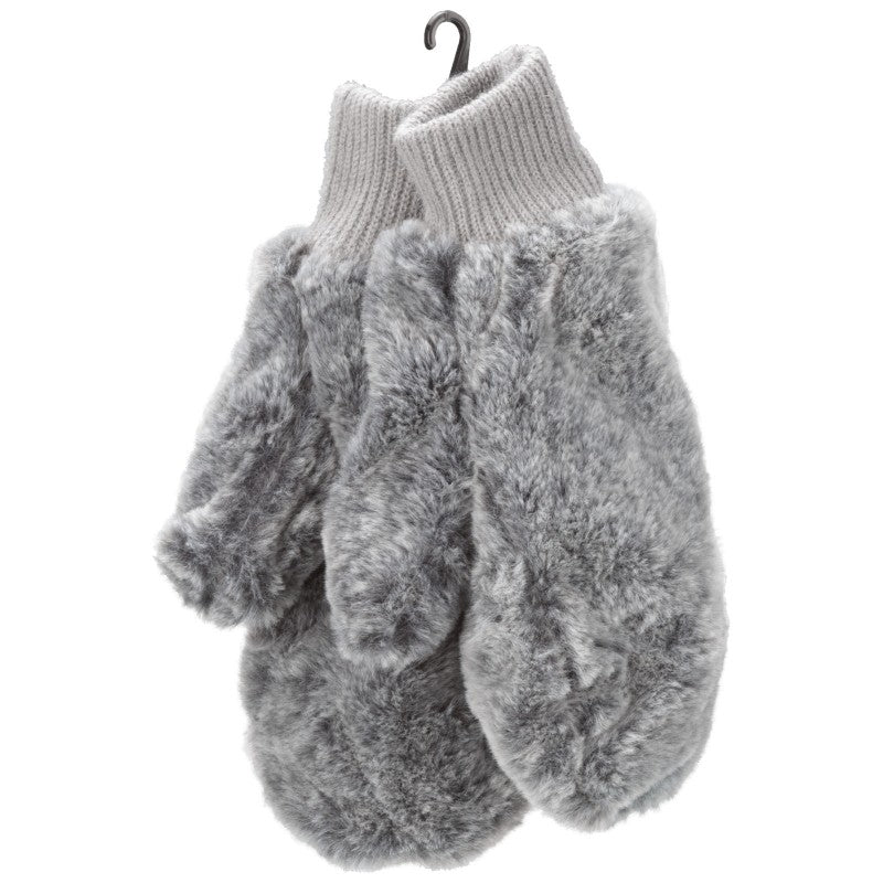 Guantes de Piel Sintética Bicolor Gris Di Firenze