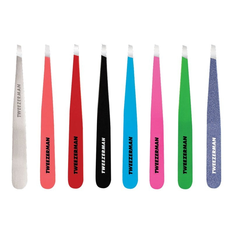 Pinza de Depilar Punta Oblicua Plata Tweezerman