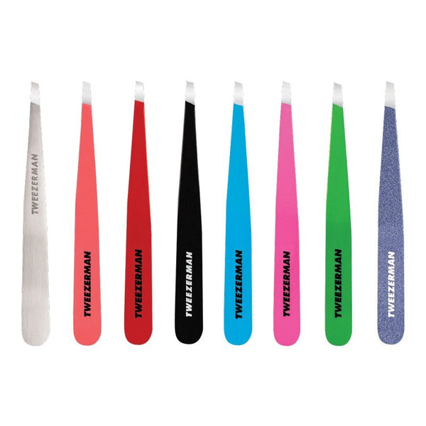 Pinza de Depilar Punta Oblicua Plata Tweezerman